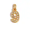 [Procesamiento Personalizado] Colgante de Acero Inoxidable con Incrustaciones de Diamantes de 26 Letras Estilo Europeo y Americano Transfronterizo para Collar y Pendientes DIY Accesorios Hechos a Mano