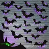Novo Pingente de Morcego de Halloween Simulação Morcego Preto Pendurado Voando Decorações Temáticas de Halloween para Interior e Exterior