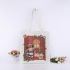 Navidad linda bolsa de lona estudiante de mano casual regalo bolsa de almacenamiento dulce bolsa de compras bolsa de hombro personalización