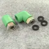 Conector de medidor de água de junta solta para aquecedor de água elétrico solar PPR, acessórios verdes para purificador de água, cotovelo, direto, T