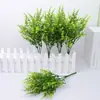 Venta Caliente Transfronteriza de Amazon Ramo de Flores Acuáticas Planta Verde Lavanda Hojas de Planta Setaria viridis Set de Flores de Plástico al por Mayor
