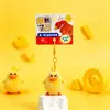 Popular Llavero de Pato que Cambia de Color del Mundo del Reino de la Cerradura, Pato Colorido Gigi, Llavero Colgante Lindo que Cambia de Color con Luz UV para Novias