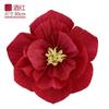 Decoração de papel crepom DIY buquê de papel casamento casamento interior simulação flor vermelha layout de atmosfera flor de papel plissada