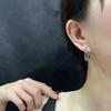 Brincos de Argola Grande Geométricos Antigos com Torção Exagerada Estilo Gato Ning Moda Retro Estilo Hong Kong Elegante Argola Dupla para Orelha Feminina