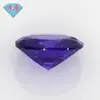 Huagang Gema de Pedra Solta Zircônio Roxo Azul Formato de Ovo com Furo Anel de Pedra Gema Brilhante Roxo Azul Oval com Furo
