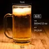Taza de Vidrio Taza para el Hogar Taza de Agua juego Taza de Cerveza Taza de Cerveza Taza de Agua Cerveza Resistente al Calor para Hacer Té Gran Capacidad Taza de Té Engrosada con Asa