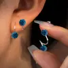 Pendientes Espirales de Acero Inoxidable con Forma de S, Bolas de Diamante Completo de Arcilla Cerámica, Diseño de Nicho, Pendientes de Lujo de Alta Gama, Tachuelas para Cartílago Auricular Fabricante