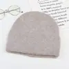 Gorro de Lana Tejido Cálido con Mezcla de Piel de Conejo, Cómodo y Versátil, Venta Directa del Fabricante, Color Sólido, Circunferencia de Cabeza Grande, Hace que el Rostro Parezca Más Pequeño