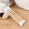 Bastoncillos de Algodón Doble Punta en Caja, Bastoncillos de Algodón Desechables para Maquillaje y Limpieza de Oídos, Bastoncillos Redondos de Madera para Higiene Personal, Bastoncillos de Algodón Desmaquillantes y Limpiadores