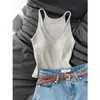 Camisole verde menta com decote em U e bojos para mulheres, top versátil refrescante e iluminador de verão para garotas estilosas