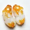 Pingente de Buda de Calcedônia Colorida Tipo Gelo Ágata Natural Doce Nuvem Auspiciosa Fechadura Pingente de Jade Raposa Corrente