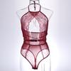 Falda de malla sexy europea y americana, uniforme divertido, elegante, con explosiones de encaje hueco, para damas 2031