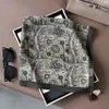 Bufanda Cuadrada Pequeña con Borlas y Estampado de Ponis de Nuevo Estilo, Bufanda de Cuello con Borlas de Moda, Bufanda Delgada para Mujer
