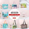 Bolso de mano de PVC personalizado con láser, bolsa de compras colorida, pegamento flexible, bolso de regalo de plástico transparente, bolso personalizado