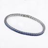Amazon Cadena de Tenis Clásica Transfronteriza 3mm Hebilla de Circonita Acero de Titanio Incrustado Circonita Pulsera Acero de Titanio Pulsera de Circonita