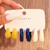 Brincos Personalizados de Moda Ins Europeus e Americanos Transfronteiriços com Design de Nicho para Mulheres, Conjunto de Brincos de Resina Laranja e Verde Fruta com Três Tubos