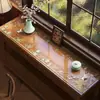Nuevo Tapete para Mesa Lateral de Estilo Chino Semitransparente, Impermeable, Resistente al Aceite, No Requiere Lavado, Lujo Ligero, Sensación de Alta Gama, Tapete Protector para Encimera de Mueble de TV