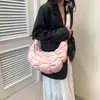Coreia do Sul 2024 Nova Bolsa Nuvem Bolsa de Ombro Plissada Bolsa Esponja Bolsa Transversal Moda de Verão Bolsa de Ombro para o Trabalho