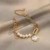 Pulseira Smile Baroque Pérola Natural Design de Nicho Alto Senso Nova Namorada Pulseira de Menina Joias Atacado