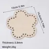 Lascas de Madeira Cortadas a Laser com Furos, Placa de Madeira, Tiras de Tecido, Cesta, Base de Madeira, Base de Madeira Crochê à Mão, Placa de Tecelagem DIY