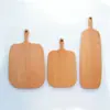 Tabla de Comida Cocida de Madera Plato para Comida Occidental Rectangular de Ébano Tabla para Pizza Plato de Frutas con Asa Plato de Cena Madera Maciza Tabla para Bistec