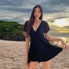Traje de baño para mujer que cubre el vientre, adelgazante, recién llegado, que cubre el cuerpo, color sólido, estilo falda, conservador, estudiante, Corea del Sur, Ins, celebridad de internet, moda, traje de baño
