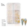 Pérolas para Nail Art de Alto Brilho 6 Grades AB Iridescentes Pérolas ABS Fundo Plano Meia-Redonda Tamanho Misto Contas de Aço Acessórios de Decoração de Unhas Transfronteiriços