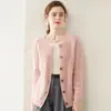 Moda suéter de cachemira grueso de punto fino con cuello redondo para mujer, adelgazante, para commuting, otoño e invierno, abrigo de punto nuevo