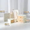 Elegante caixa de joias estilo gaveta para brincos, colares, pulseiras e acessórios, caixa de joias de papel para presente, disponível em pequenas quantidades