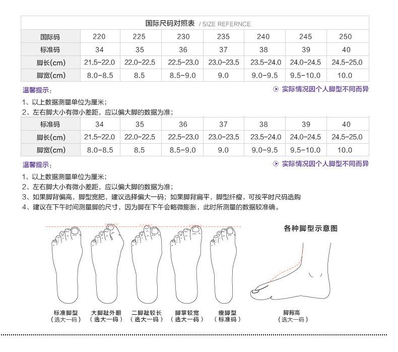尺码表