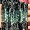 Cuentas pequeñas facetadas de turmalina natural degradada, cuentas sueltas de cristal turquesa, accesorios para joyería DIY, pulseras y collares de cuentas