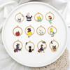 Pendientes de aleación con aceite de goteo de la serie Princesa, material de bricolaje, dibujos animados de gato, póker, conejo mágico, accesorios de joyería, colgante