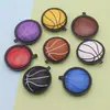 Llaveros creativos de cuero PU multicolor para baloncesto, fútbol, béisbol, tenis, colgantes de llave deportivos al por mayor