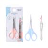 Lamela Kit Modelador de Sobrancelhas Aço Inoxidável Tesoura para Sobrancelhas Pinça para Sobrancelhas Ferramentas de Beleza Pacote com 2 Atacado 3160