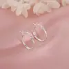Aretes de Círculo, Diseño de Nicho Femenino, Textura Retorcida, Aretes de Círculo Personalizados de Alta Gama, Aretes Elegantes