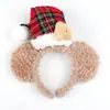Diadema Shirley Rose Navideña 2026 Diadema de Peluche con Lazo de Año Nuevo Accesorio para el Cabello Minnie de Disneyland Hong Kong Pasador