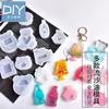 Di'ai molde de arenas movedizas torcido pegamento de cristal gota material hecho a mano colgante llavero joyería DIY hecho a mano