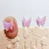 Novos Acessórios de Arte de Unha Borboleta com Glitter Degradê, Clip de Unha Cabelo Borboleta Tridimensional Cool Versátil Usável Pequenos Acessórios de Resina