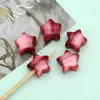 Cuentas de resina con imitación de ojo de gato de estrella y arena movediza de 16 mm, agujero recto, estrellas pentagonales, accesorios hechos a mano para cadena de teléfono móvil con cuentas DIY