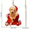 Nuevo Sombrero de Navidad 2023 Adorno Colgante Decorativo de Cachorro para Halloween y Navidad, Colgante Decorativo para el Hogar y el Coche, Árbol de Navidad