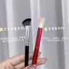 Pincel Sombra de Nariz Medio en Forma de Abanico T158, Pincel Biselado para Contorno, Pincel para Difuminar Contorno de Silueta Nasal, Pincel de Maquillaje de Pelo de Caballo de Cangzhou con Cerdas Suaves
