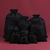 Bolsa de lino de imitación compuesta, bolsa de lino con cordón ajustable, bolsa de embalaje para regalo de joyería, bolsa de almacenamiento de lino al por mayor