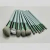 Set de 13 Brochas de Maquillaje Four Seasons Green, Brochas Ultra-Suaves de Secado Rápido para Rubor y Sombras, Set de Herramientas de Belleza Cangzhou