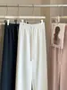 Estilo Otoño e Invierno Terciopelo Grueso Pegajoso Arroz Ancho Pantalones de Pierna Ancha Mujer Estilo Coreano Cintura Alta Holgados Versátiles Caída Cordón Rectos Casuales