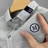 Verano 2025 Nuevo Estilo Coreano Contraste Lar Camiseta Polo Ligera Bordada para Hombre Ajustada de Manga Corta Top Moderno