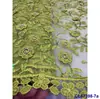 Tela de Malla con Encaje Bordado 3D y Lentejuelas para Vestido Europeo y Americano Tela de Encaje con Lentejuelas de Novia
