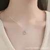 Collar de Calcedonia Natural de Plata de Ley S925 con Forma de Calabaza para Mujer, Cadena para Clavícula Estilo Chino Nuevo de Lujo Ligero, Joyería al por Mayor para Otoño e Invierno
