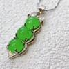 Pingente de jade malaio pingente de jade embutido de ouro atacado jade malaio prata incrustado diamante pingente travesseiro pingente de jade DIY pingente