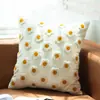 Patrón de pata de gallo en estilo moderno Cojín sofá sala de estar cojín flor de margarita cojín naranja cama y desayuno dormitorio