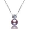 Collar de Moissanita Perla Natural de Agua Dulce Colgante Princesa Diana Collar de Plata Esterlina s925 Fábrica en stock Venta al por mayor